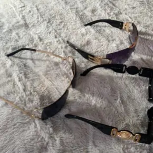 Rimless Wrap Around Y2K Sunglasses For Women Unisex Futuristic Oversized Fashion main image 4